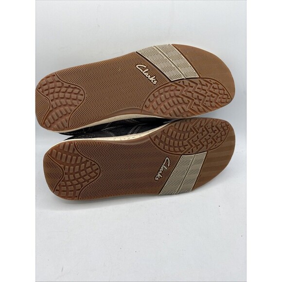 CLARKS Allston Edge Mens Leather Boat Shoe Navy Nubuck 9M Marine Blue lace up - Picture 7 of 8